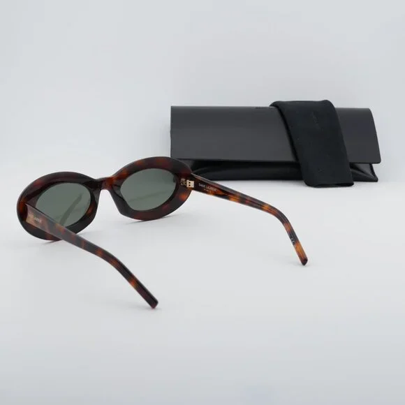Saint Laurent SL 594 009 Oval Sunglasses - Havana/Grey